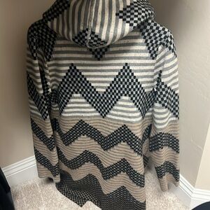 Field Flower Anthropologie Hooded Sweater Jacket L NWT